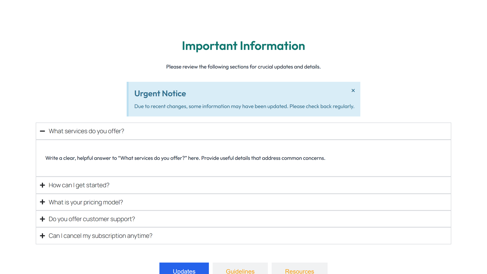 Tabs and Accordion Design 1 4 - Elementor component