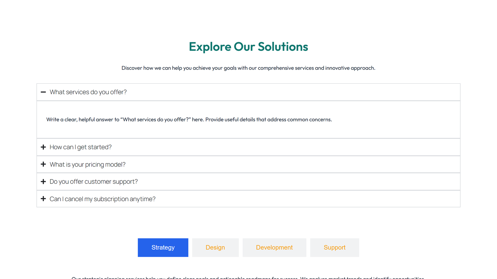 Tabs and Accordion Design 6 4 - Elementor component