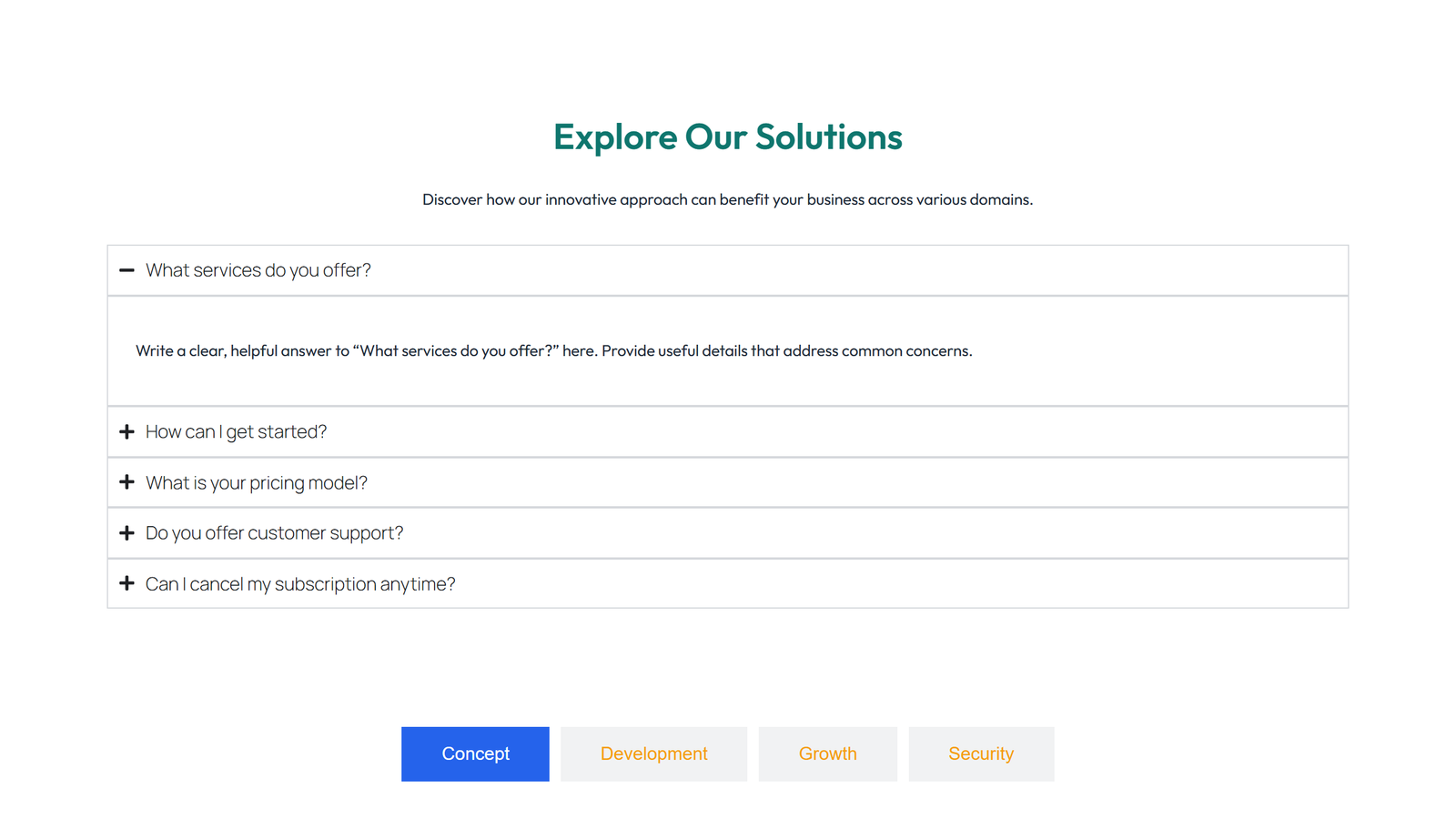 Tabs and Accordion Design 2 5 - Elementor component