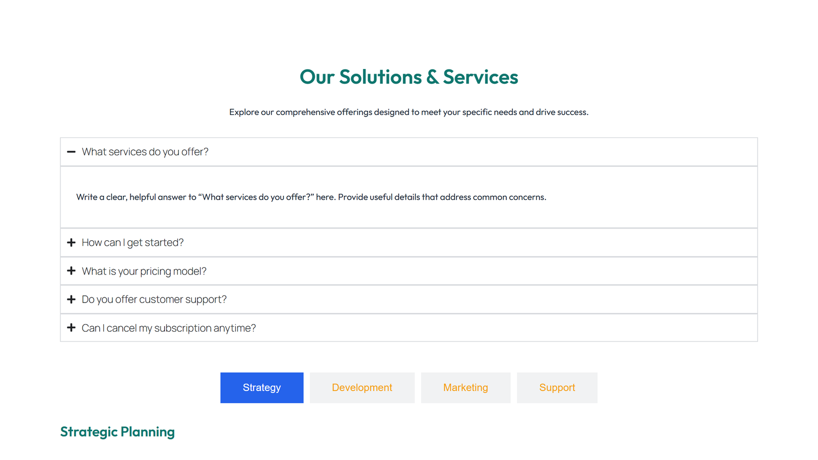 Tabs and Accordion Design 2 6 - Elementor component