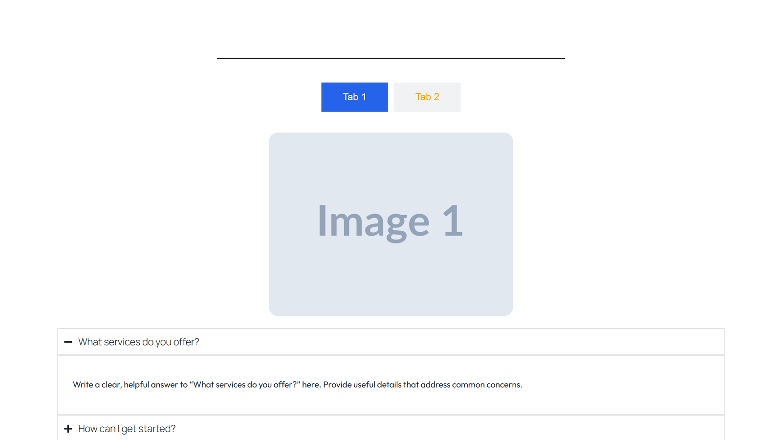 Tabs and Accordion Design 5 8 - Elementor component