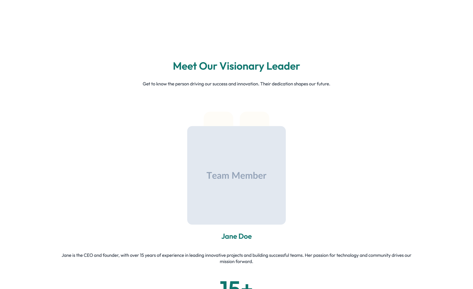 Team with 2-column Team Cards 15 - Elementor component