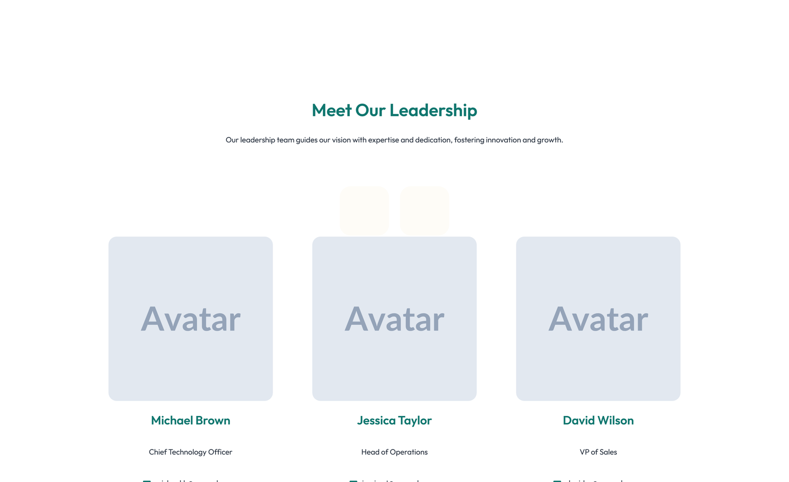 Team with 2-column Team Cards 18 - Elementor component