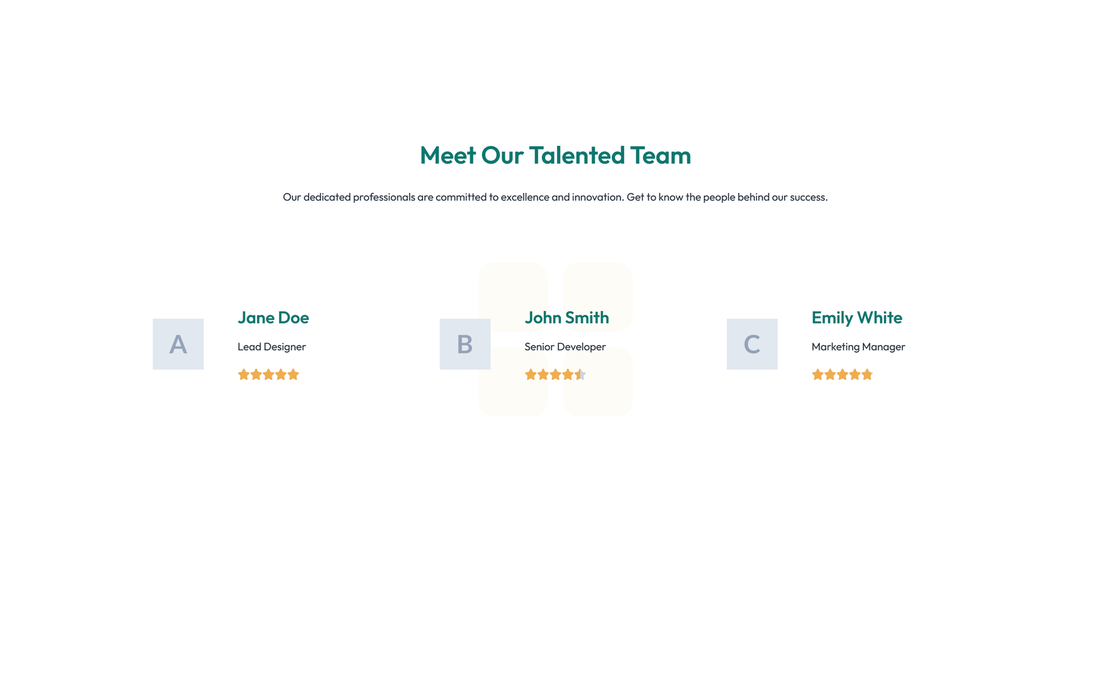 Screenshot of Team with 2-column Team Cards 23 - Elementor Team Sections component