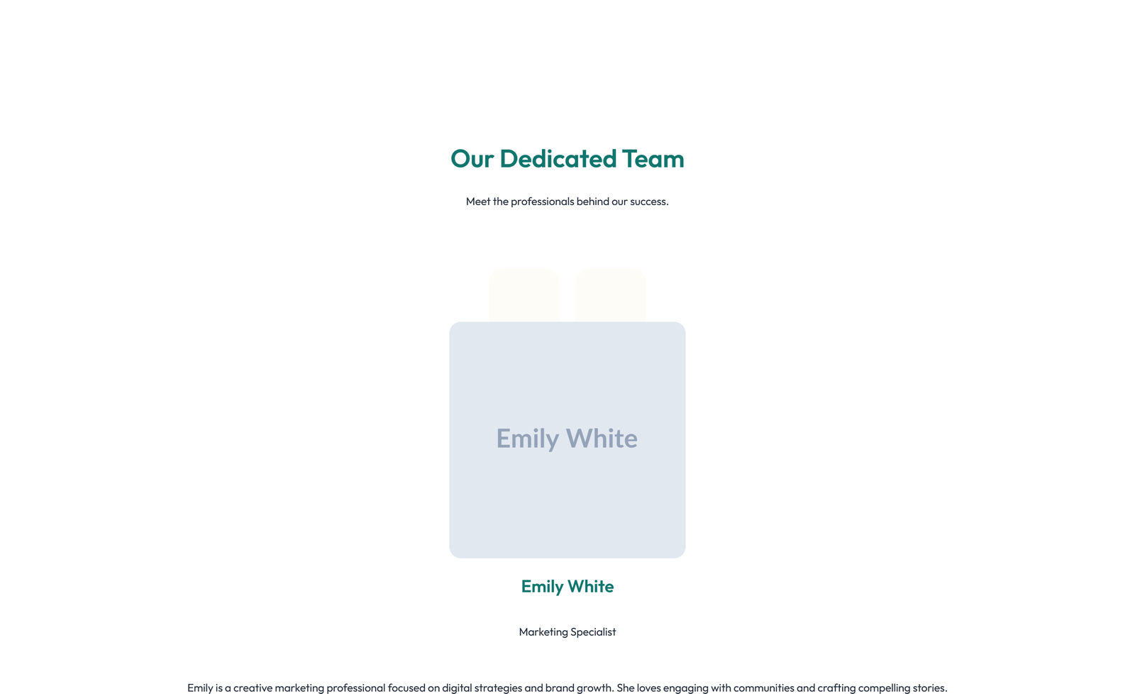 Team with 2-column Team Cards 43 - Elementor component