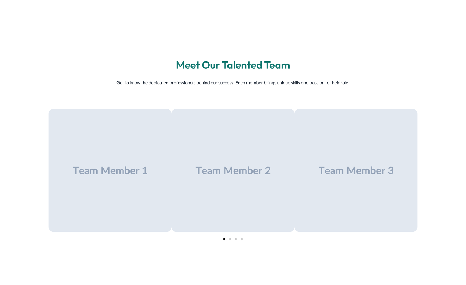 Team with 3-column Team Cards with Social 56 - Elementor component