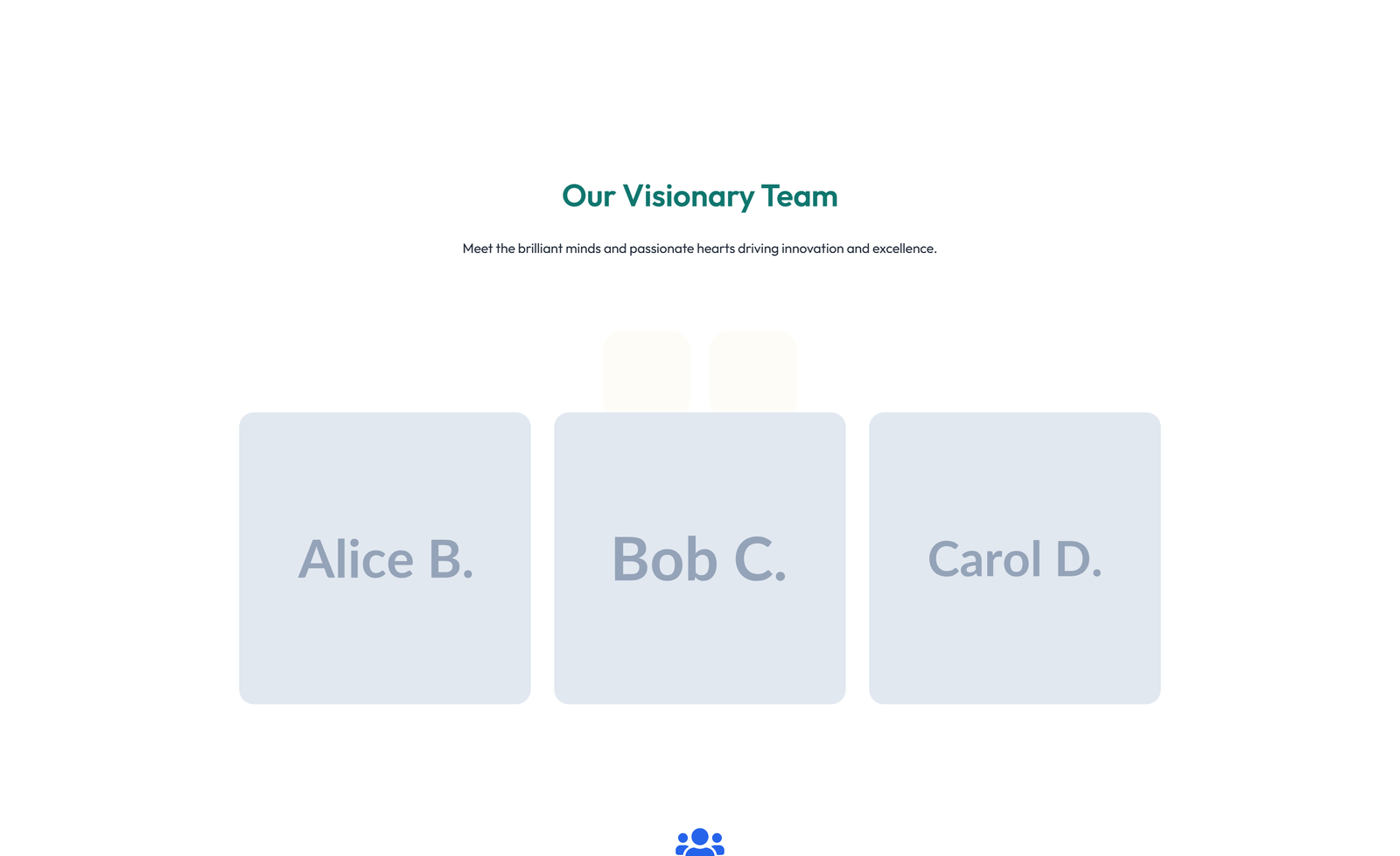 Team with 4-column Team Cards 63 - Elementor component