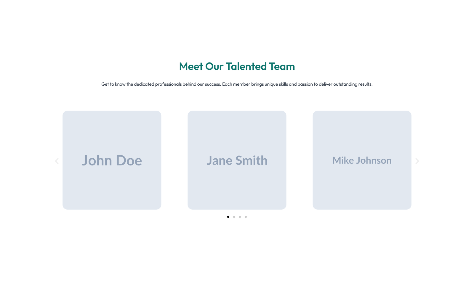 Team with 2-column Team Cards 63 - Elementor component