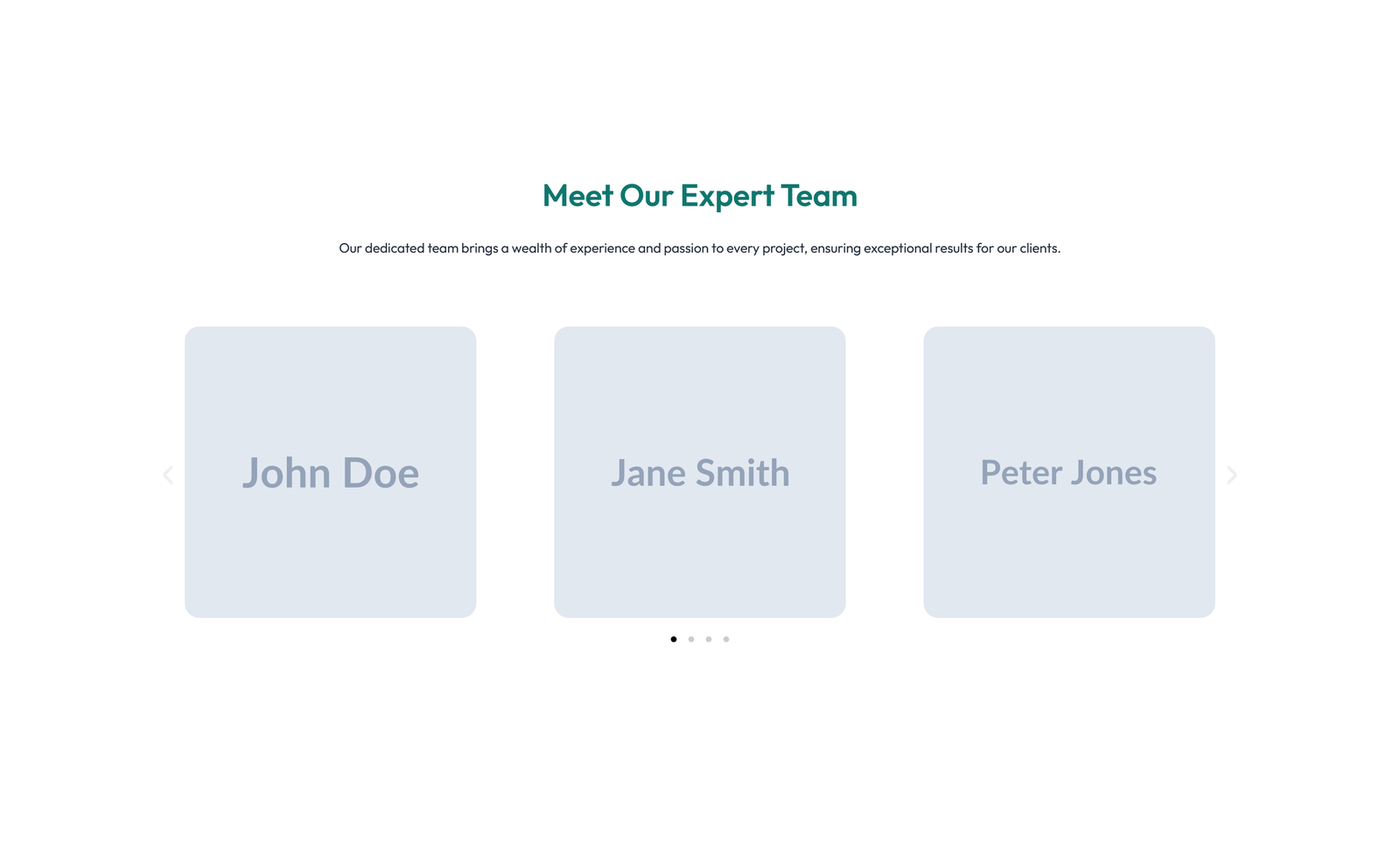Team with 3-column Team Cards with Social 64 - Elementor component