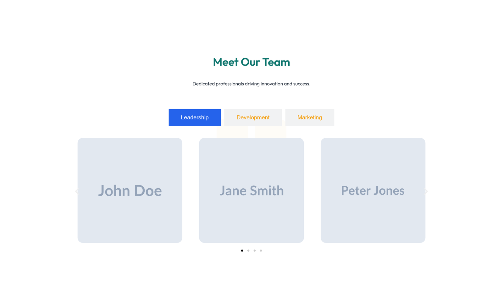Team with 2-column Team Cards 82 - Elementor component