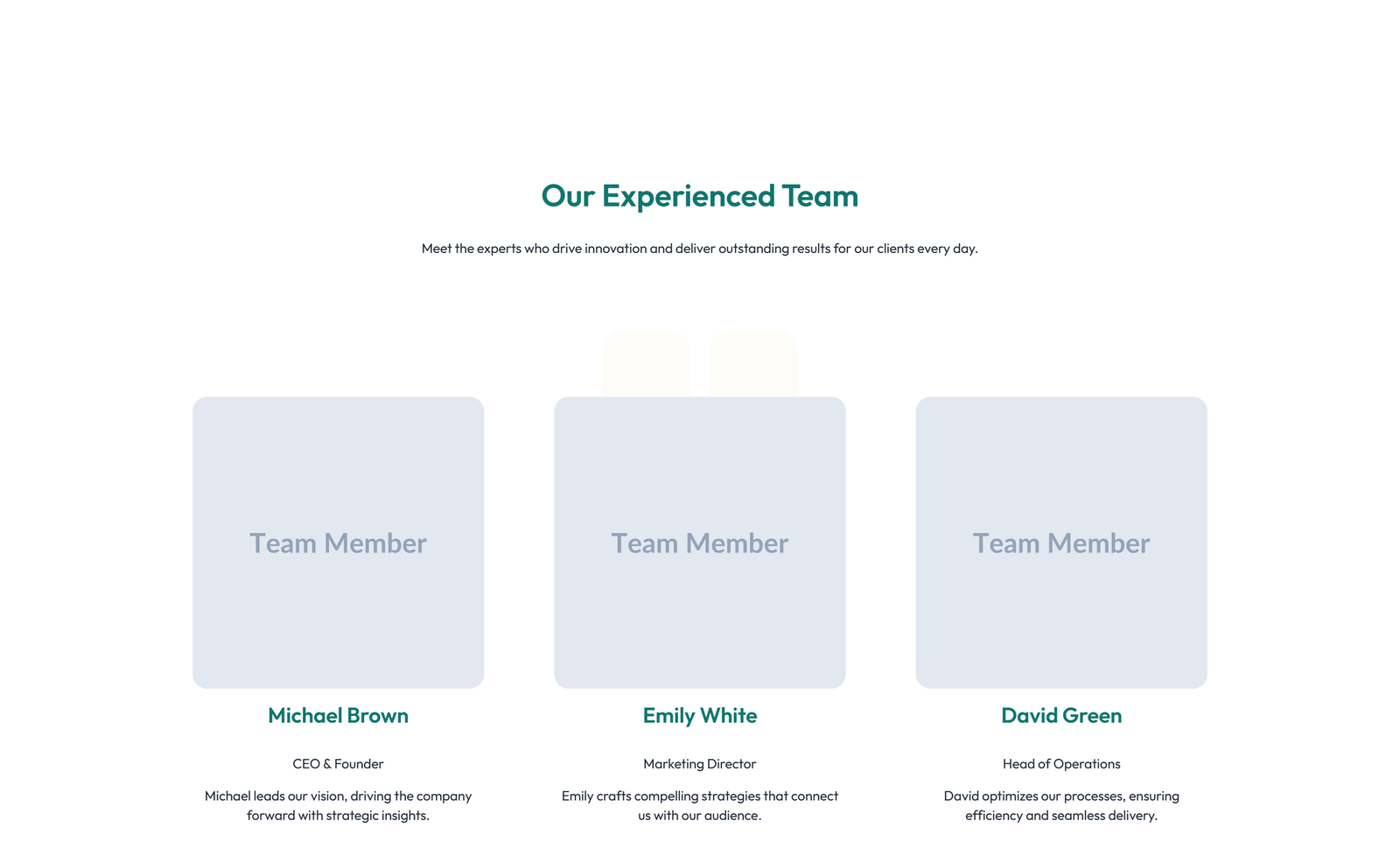 Team with 2-column Team Cards 95 - Elementor component