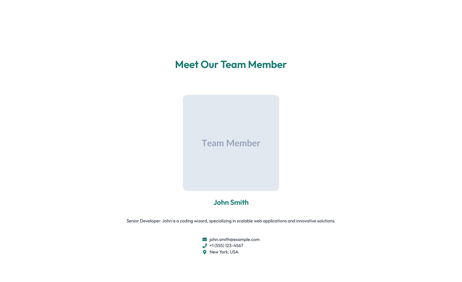 Team with 2-column Team Cards 98 - Elementor component