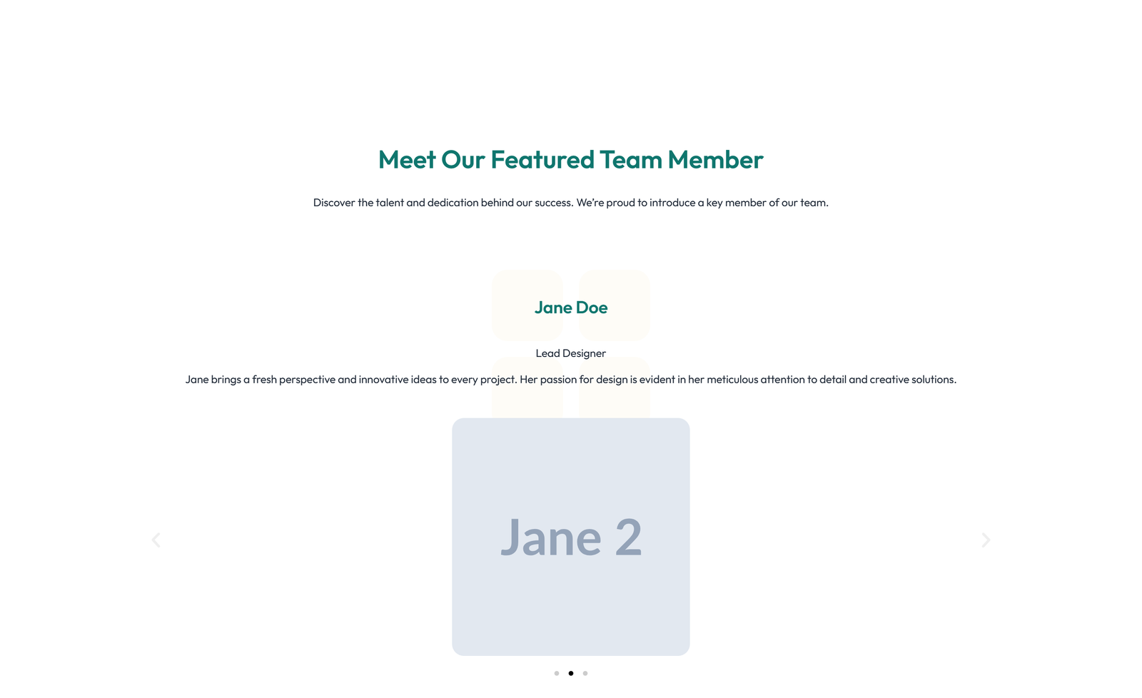Team with 4-column Team Cards 99 - Elementor component