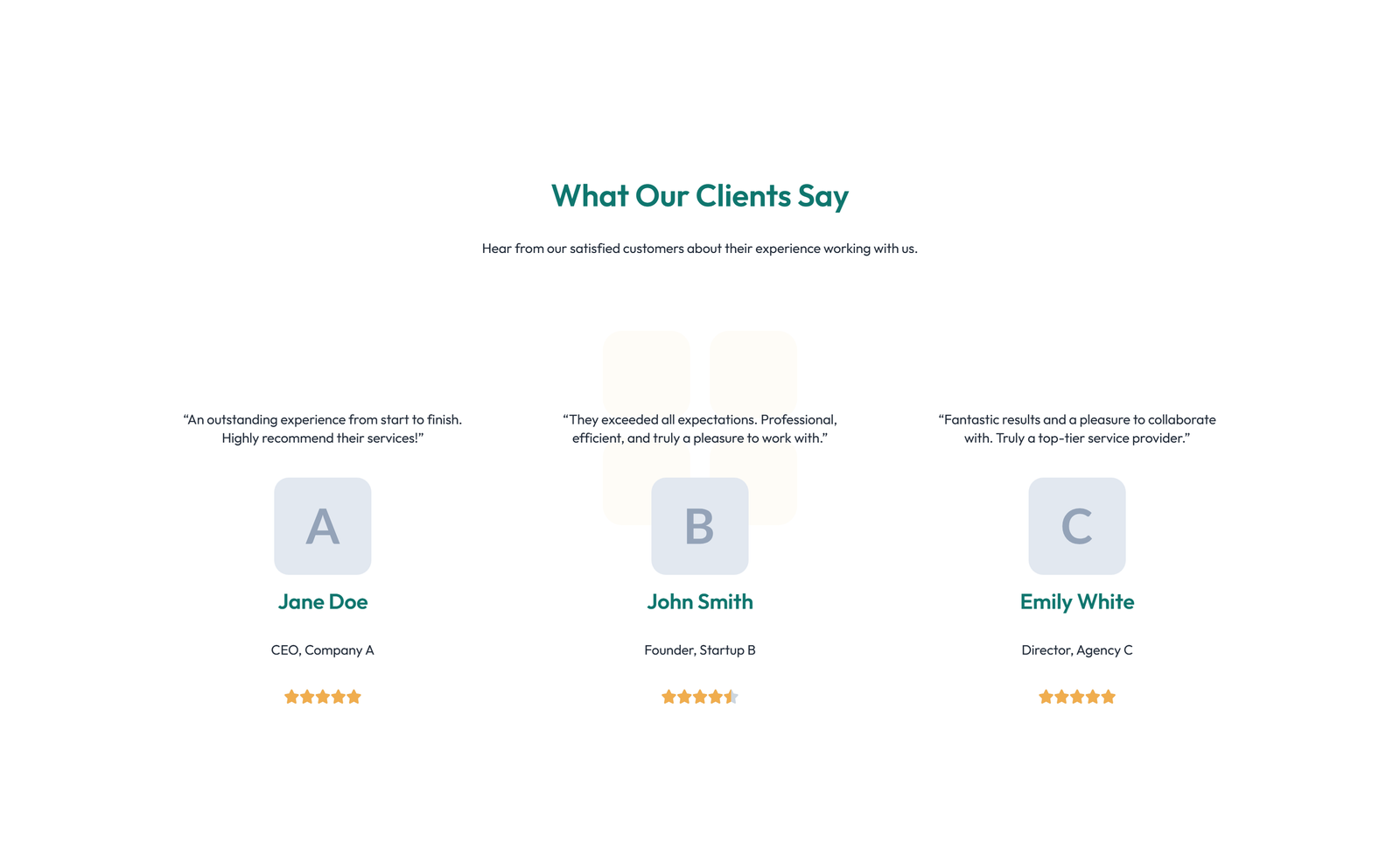 Screenshot of Testimonial with Carousel with Heading - Elementor Testimonial Sections component