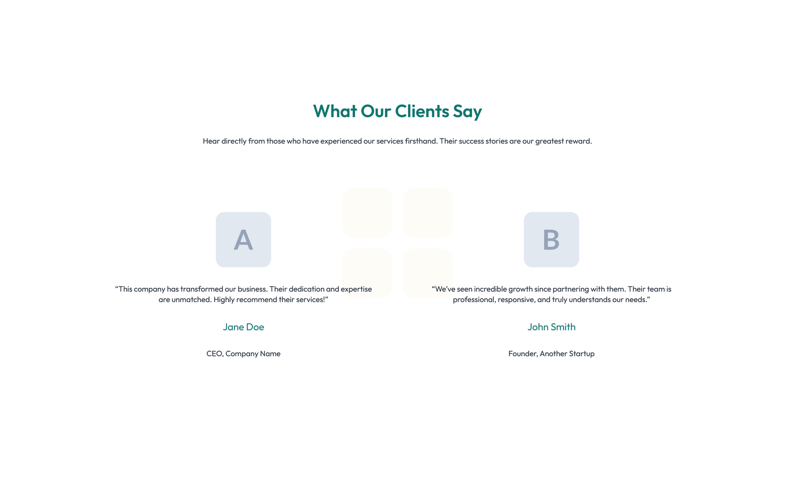 Screenshot of Testimonial with 3-column Rating, Quote Cards 4 - Elementor Testimonial Sections component