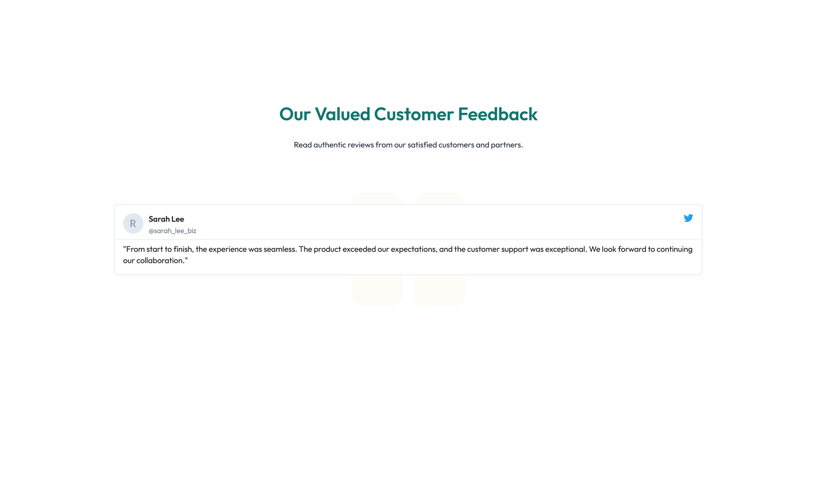 Screenshot of Testimonial with Reviews Widget with Heading 7 - Elementor Testimonial Sections component
