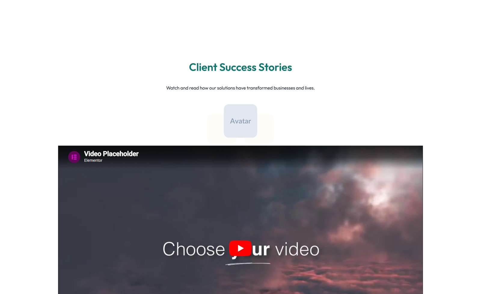 Testimonial with Single Centered Blockquote 8 - Elementor component