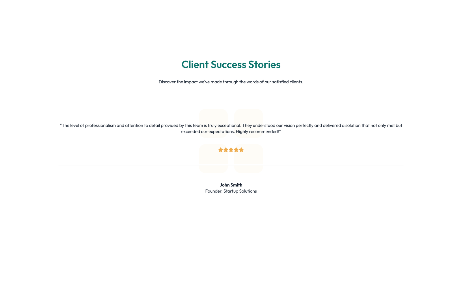 Screenshot of Testimonial with Carousel with Heading 9 - Elementor Testimonial Sections component