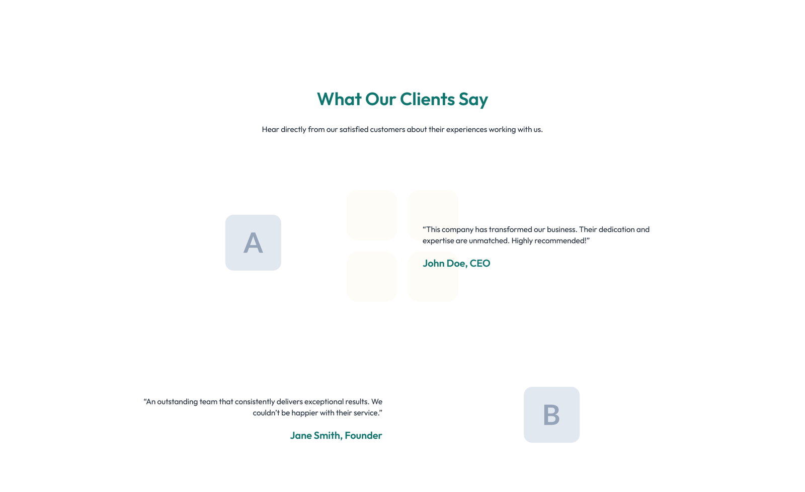 Screenshot of Testimonial with Reviews Widget with Heading 17 - Elementor Testimonial Sections component