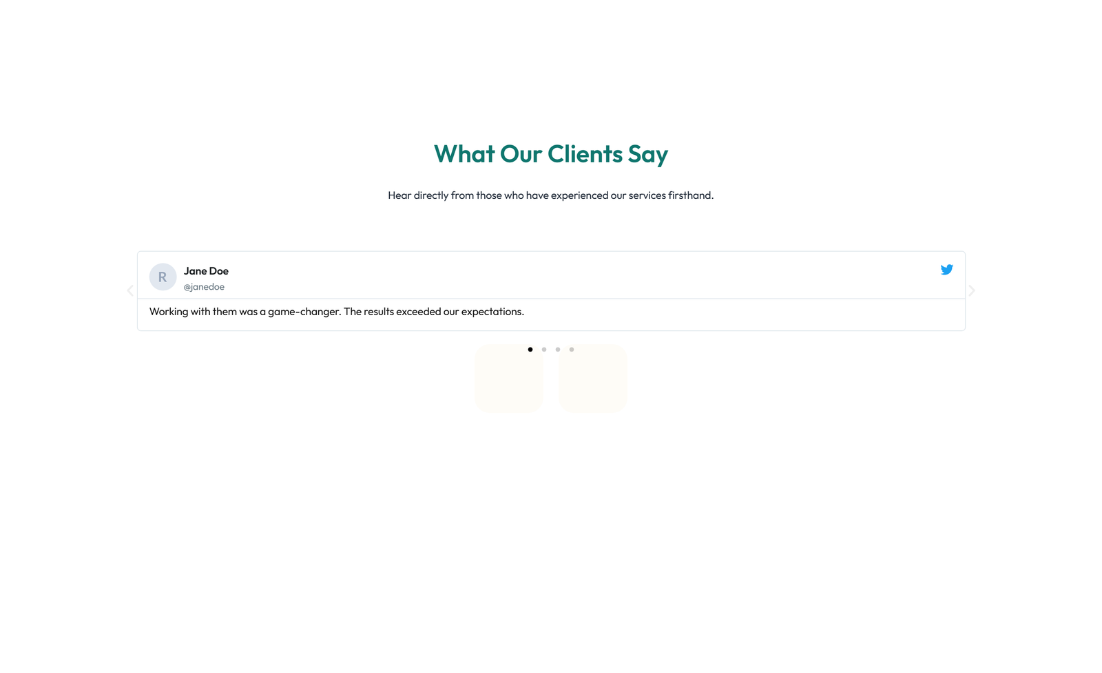 Screenshot of Testimonial with Reviews Widget with Heading 19 - Elementor Testimonial Sections component