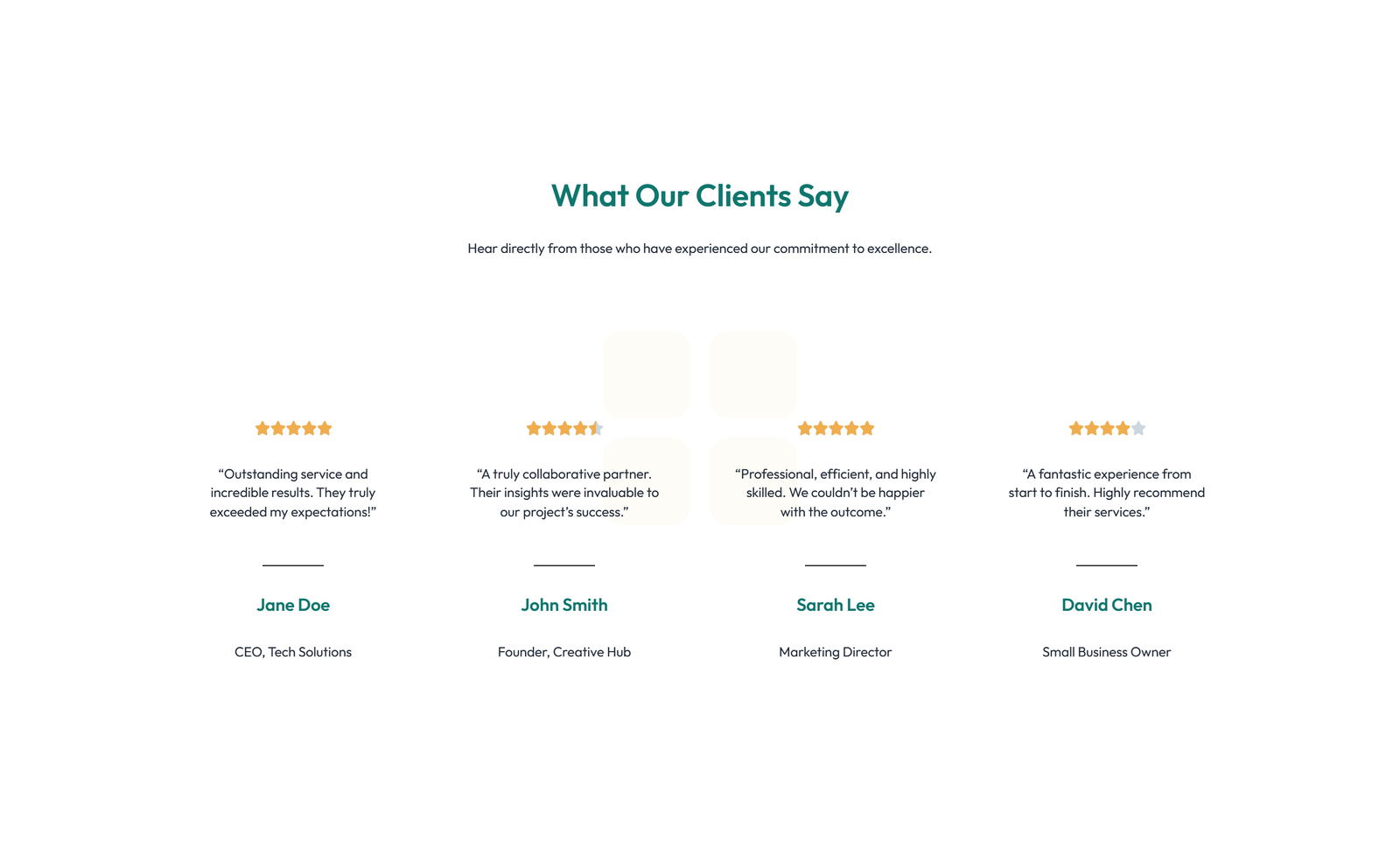 Screenshot of Testimonial with Carousel with Heading 21 - Elementor Testimonial Sections component