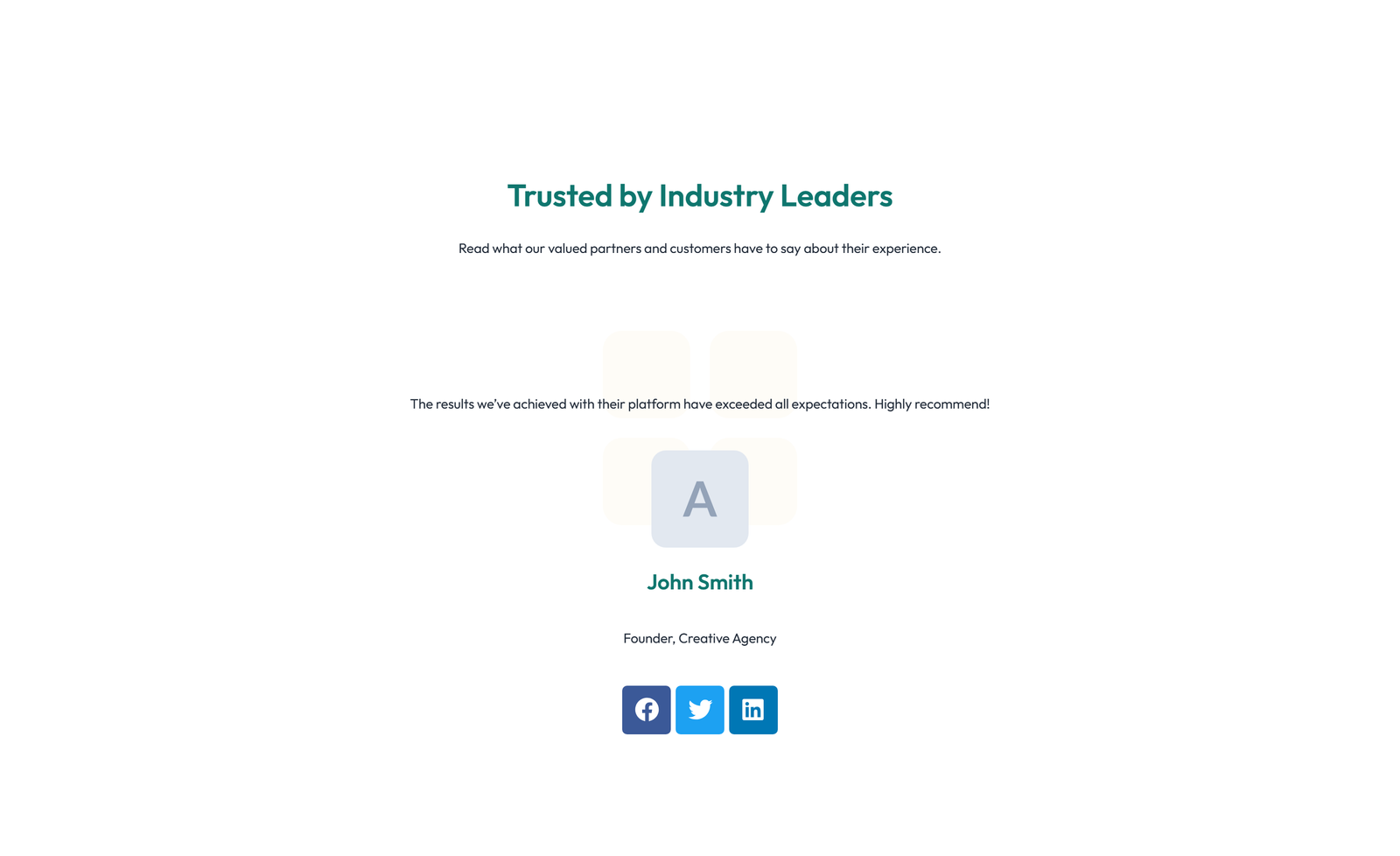 Screenshot of Testimonial with Reviews Widget with Heading 29 - Elementor Testimonial Sections component