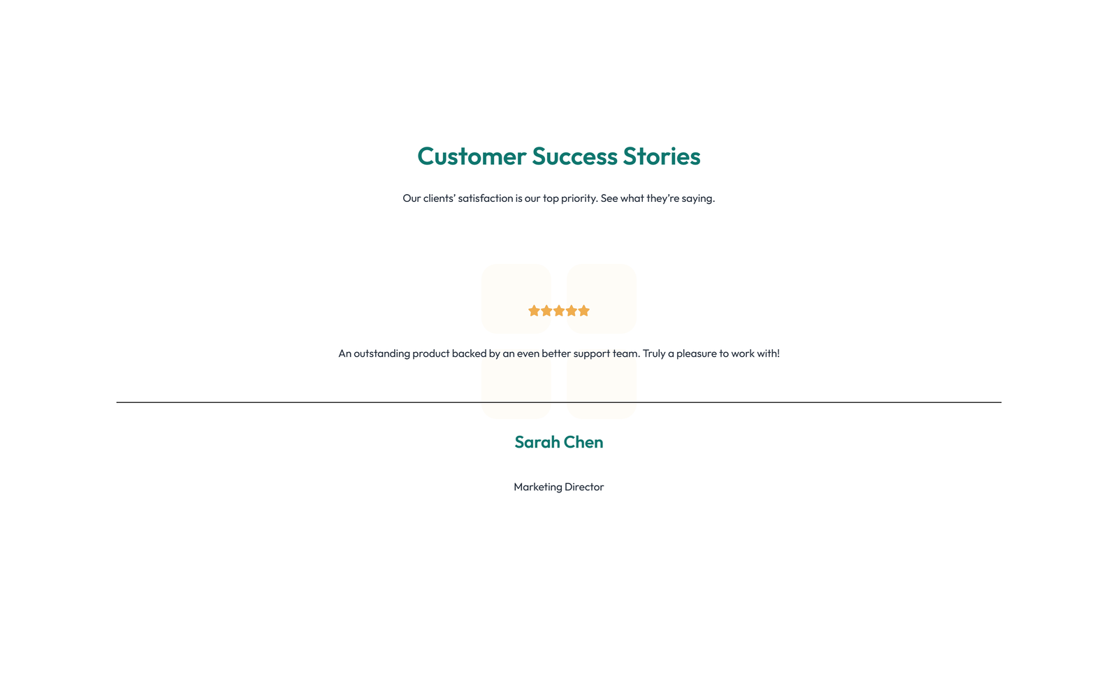 Screenshot of Testimonial with Carousel with Heading 30 - Elementor Testimonial Sections component