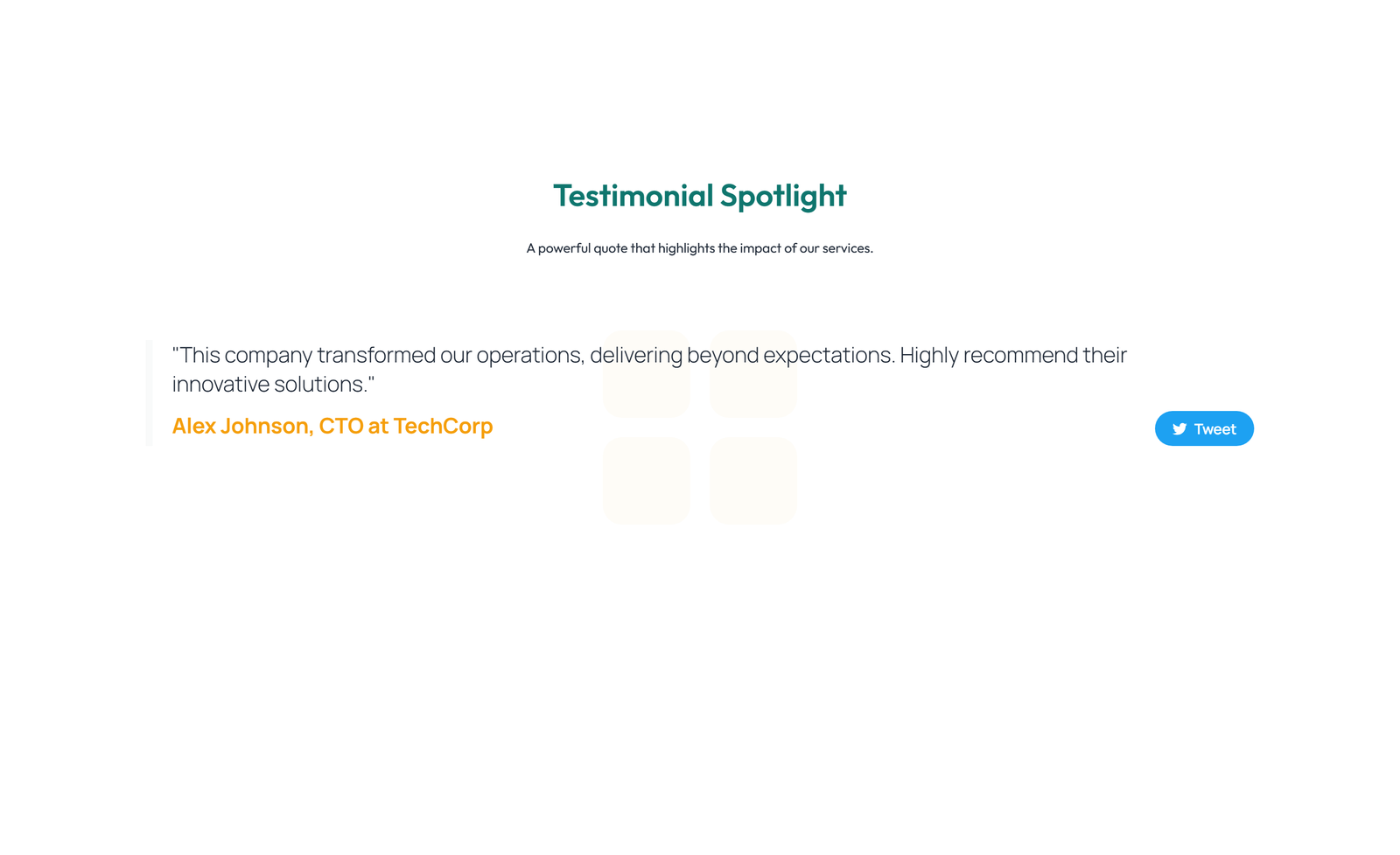 Screenshot of Testimonial with Carousel with Heading 35 - Elementor Testimonial Sections component