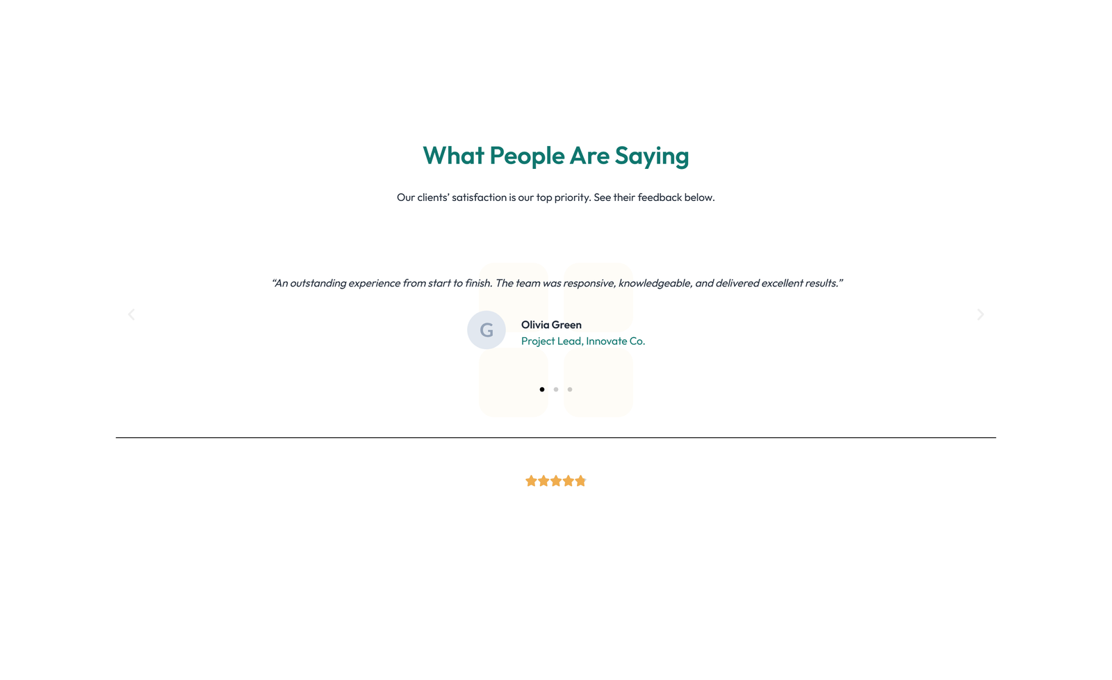 Screenshot of Testimonial with Carousel with Heading 36 - Elementor Testimonial Sections component