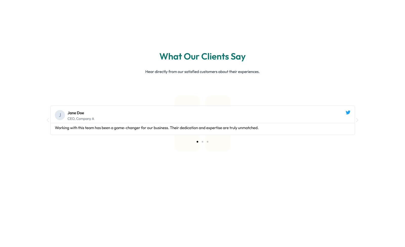 Screenshot of Testimonial with Reviews Widget with Heading 37 - Elementor Testimonial Sections component