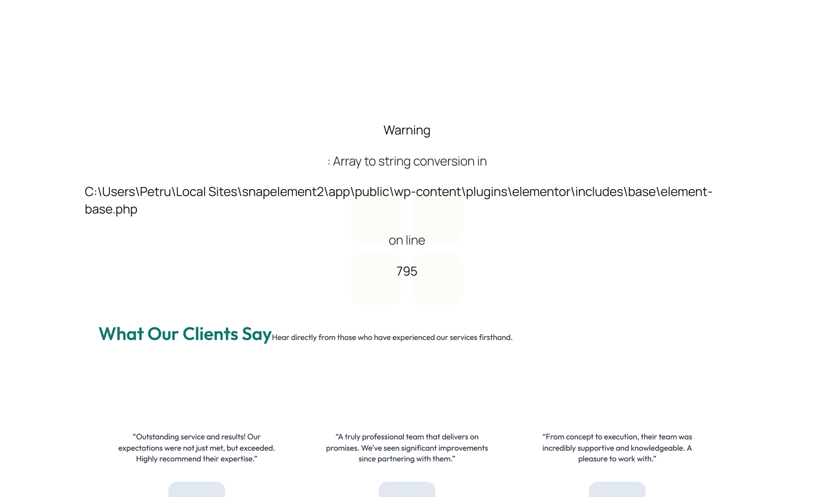 Testimonial with 3-column Rating, Quote Cards 45 - Elementor component