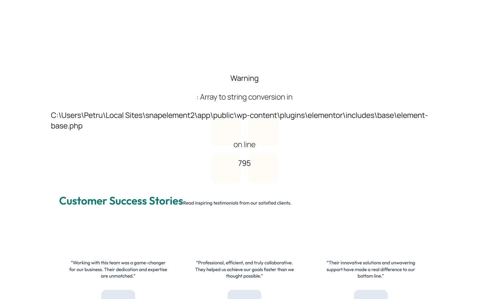 Testimonial with Single Centered Blockquote 45 - Elementor component