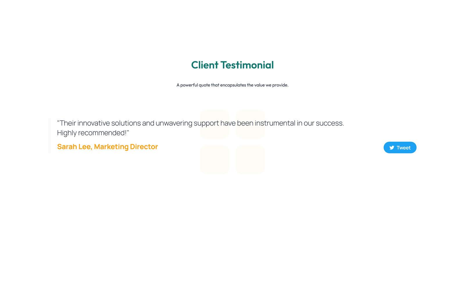 Screenshot of Testimonial with Carousel with Heading 47 - Elementor Testimonial Sections component