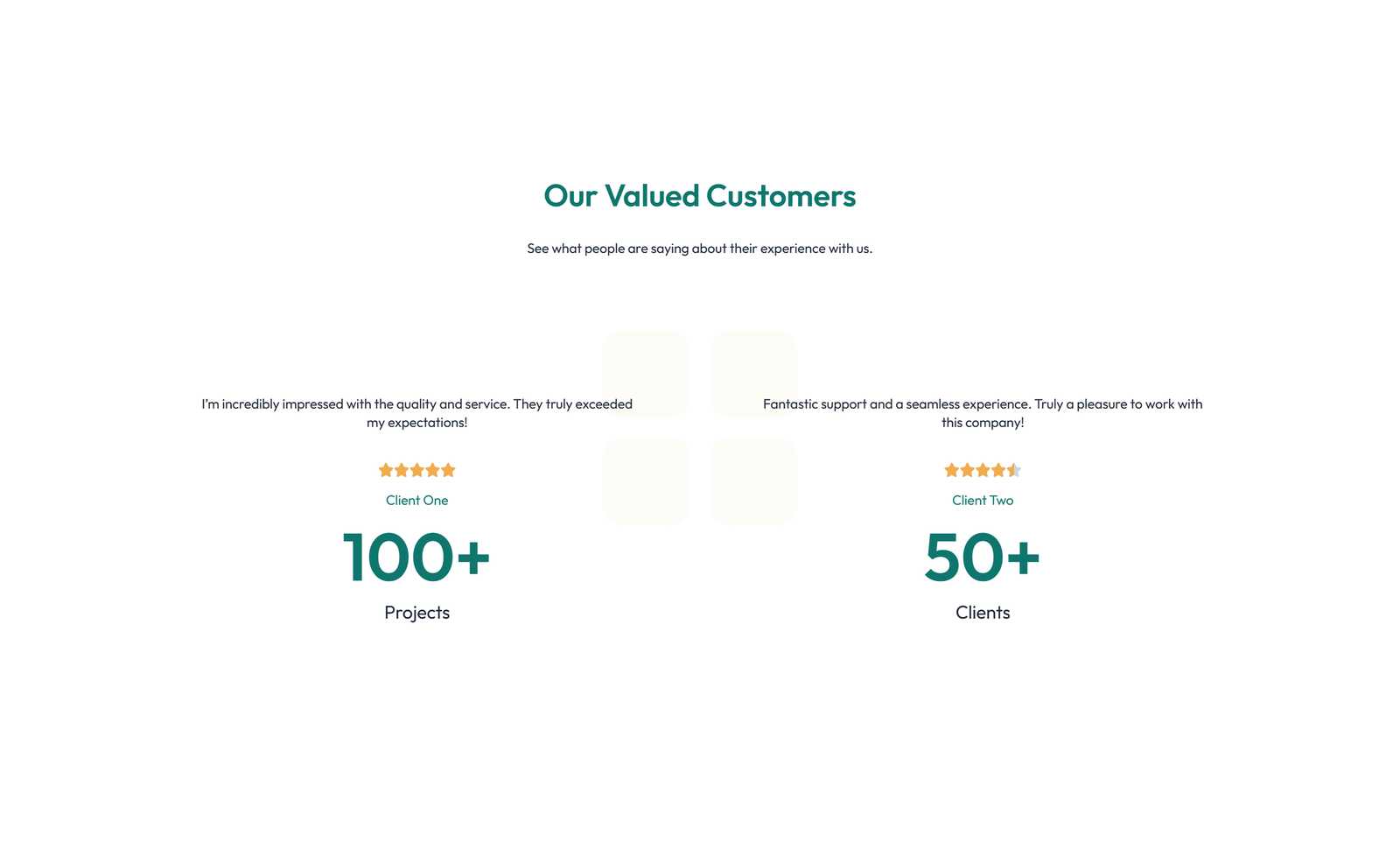 Screenshot of Testimonial with 3-column Rating, Quote Cards 50 - Elementor Testimonial Sections component