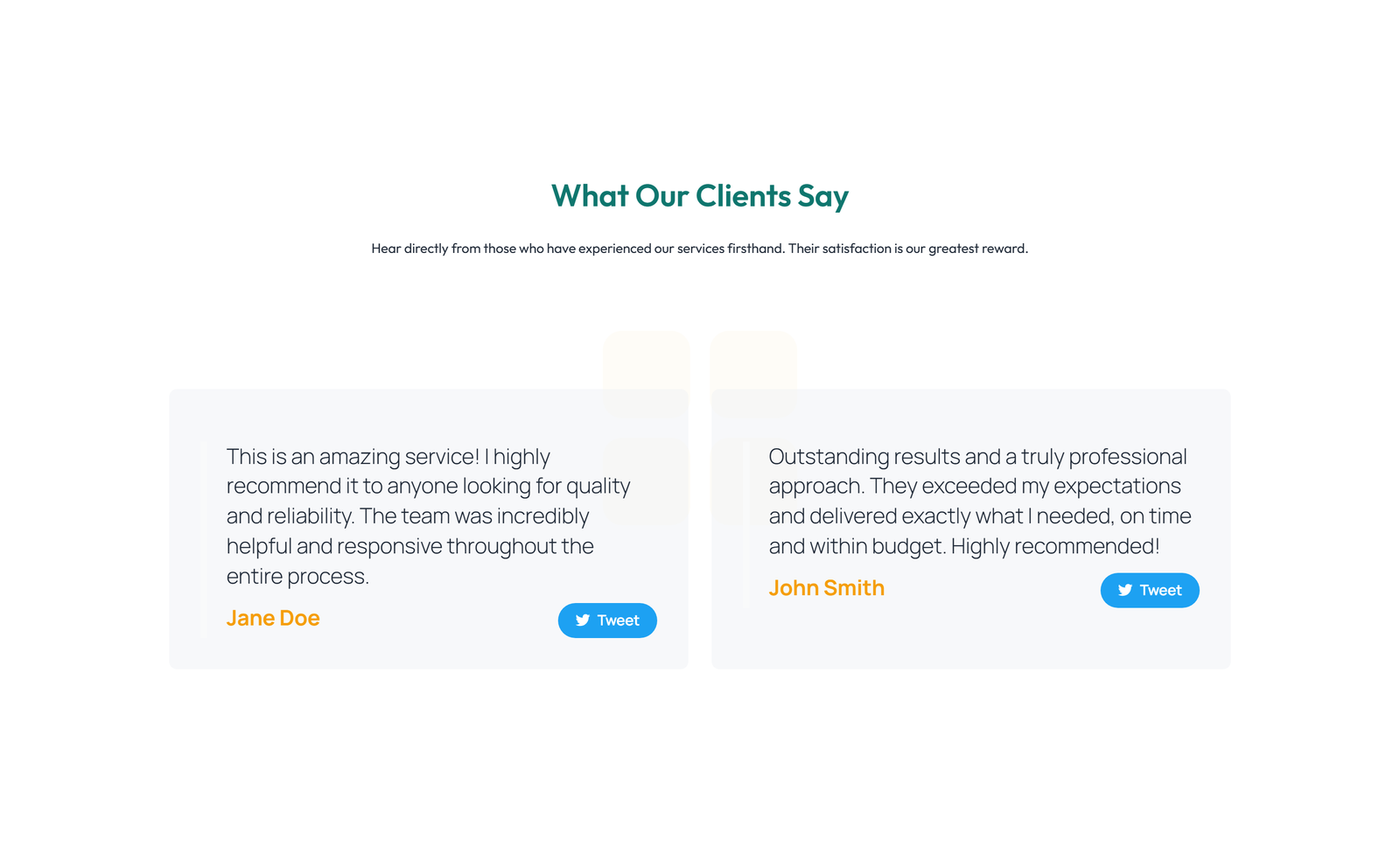 Testimonial with Single Centered Blockquote 50 - Elementor component