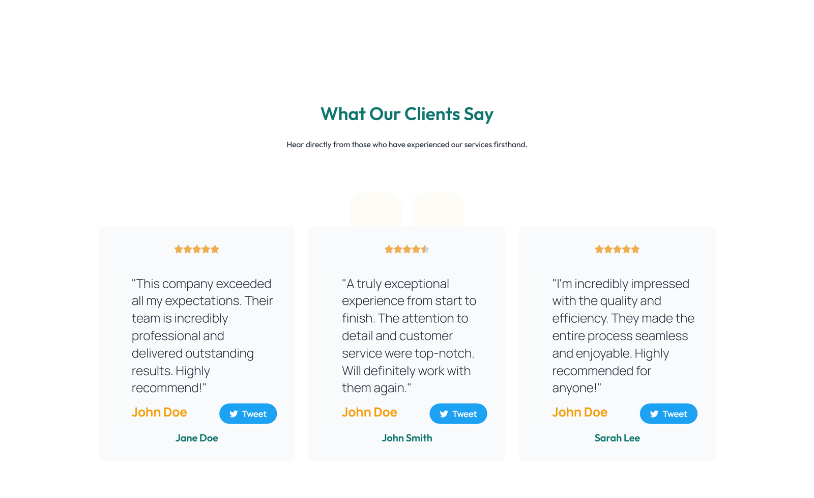 Testimonial with Carousel with Heading 53 - Elementor component