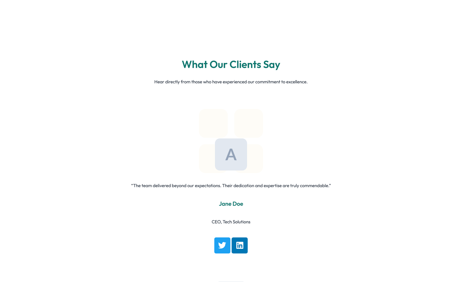 Screenshot of Testimonial with 3-column Rating, Quote Cards 72 - Elementor Testimonial Sections component