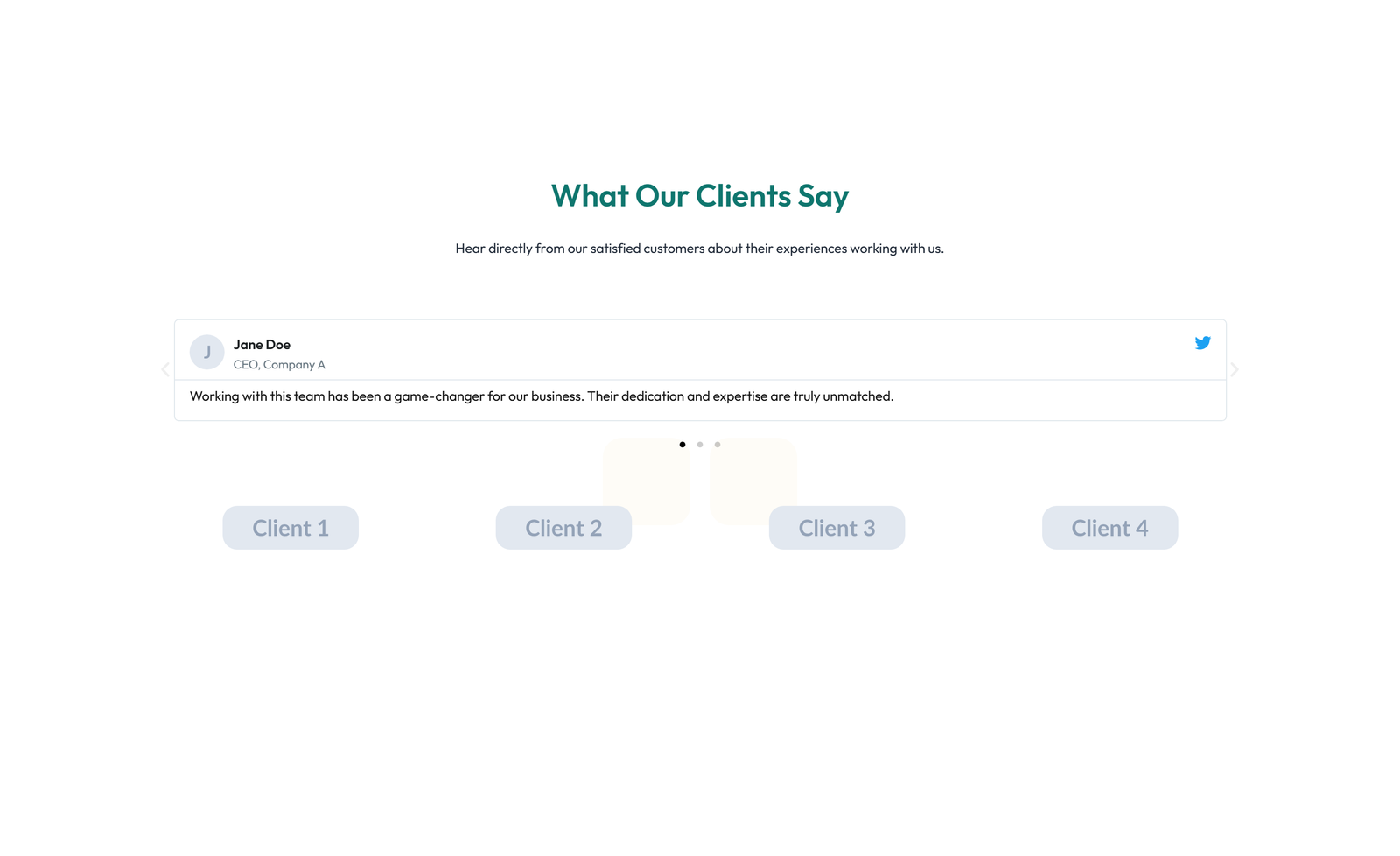 Screenshot of Testimonial with Reviews Widget with Heading 73 - Elementor Testimonial Sections component
