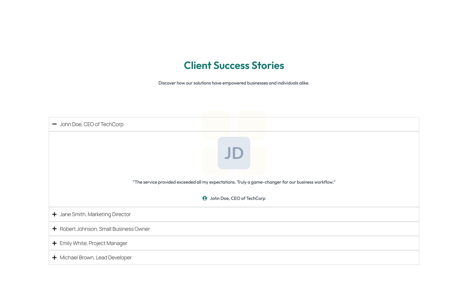 Screenshot of Testimonial with 3-column Rating, Quote Cards 81 - Elementor Testimonial Sections component