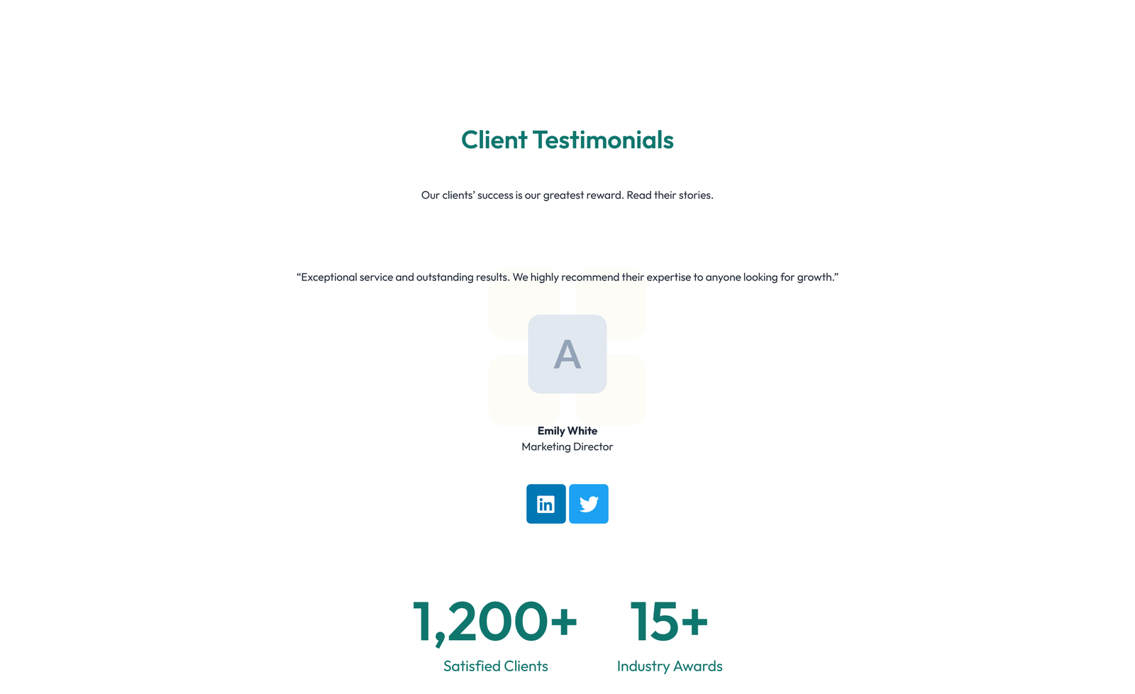 Screenshot of Testimonial with Reviews Widget with Heading 83 - Elementor Testimonial Sections component