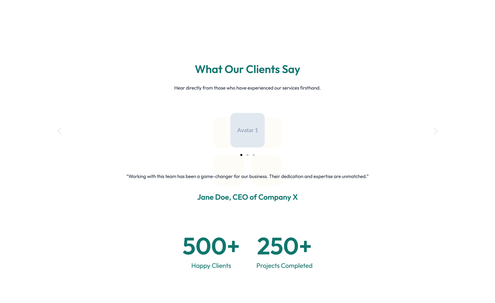 Screenshot of Testimonial with Reviews Widget with Heading 84 - Elementor Testimonial Sections component