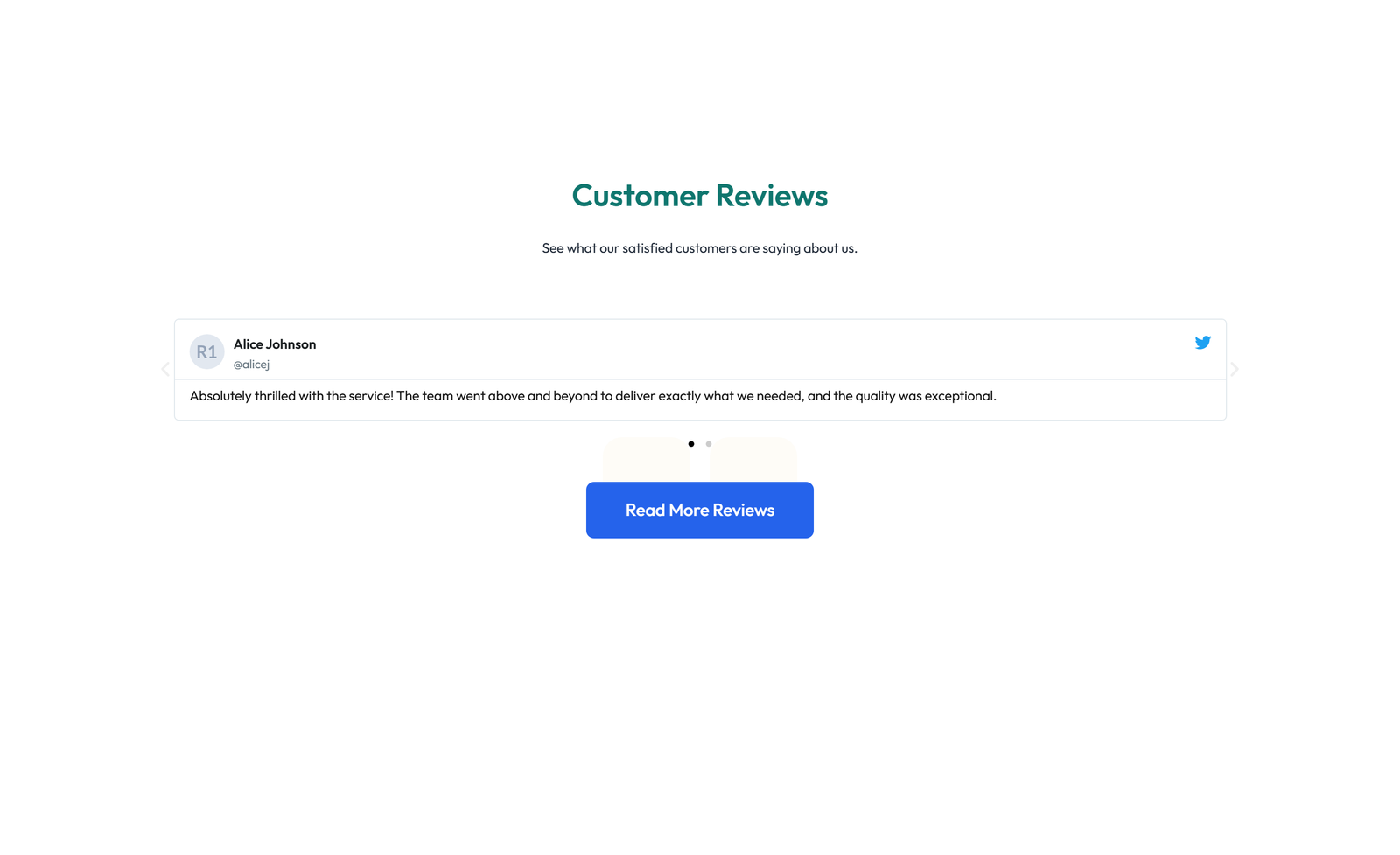 Screenshot of Testimonial with Reviews Widget with Heading 85 - Elementor Testimonial Sections component