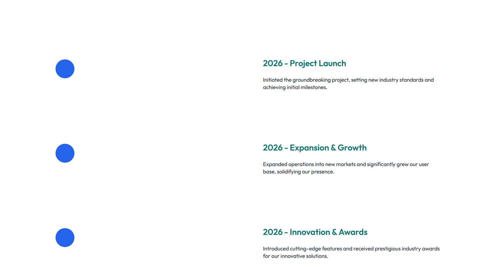 Screenshot of Timeline Layout Style 4 2 - Elementor Timeline / History component