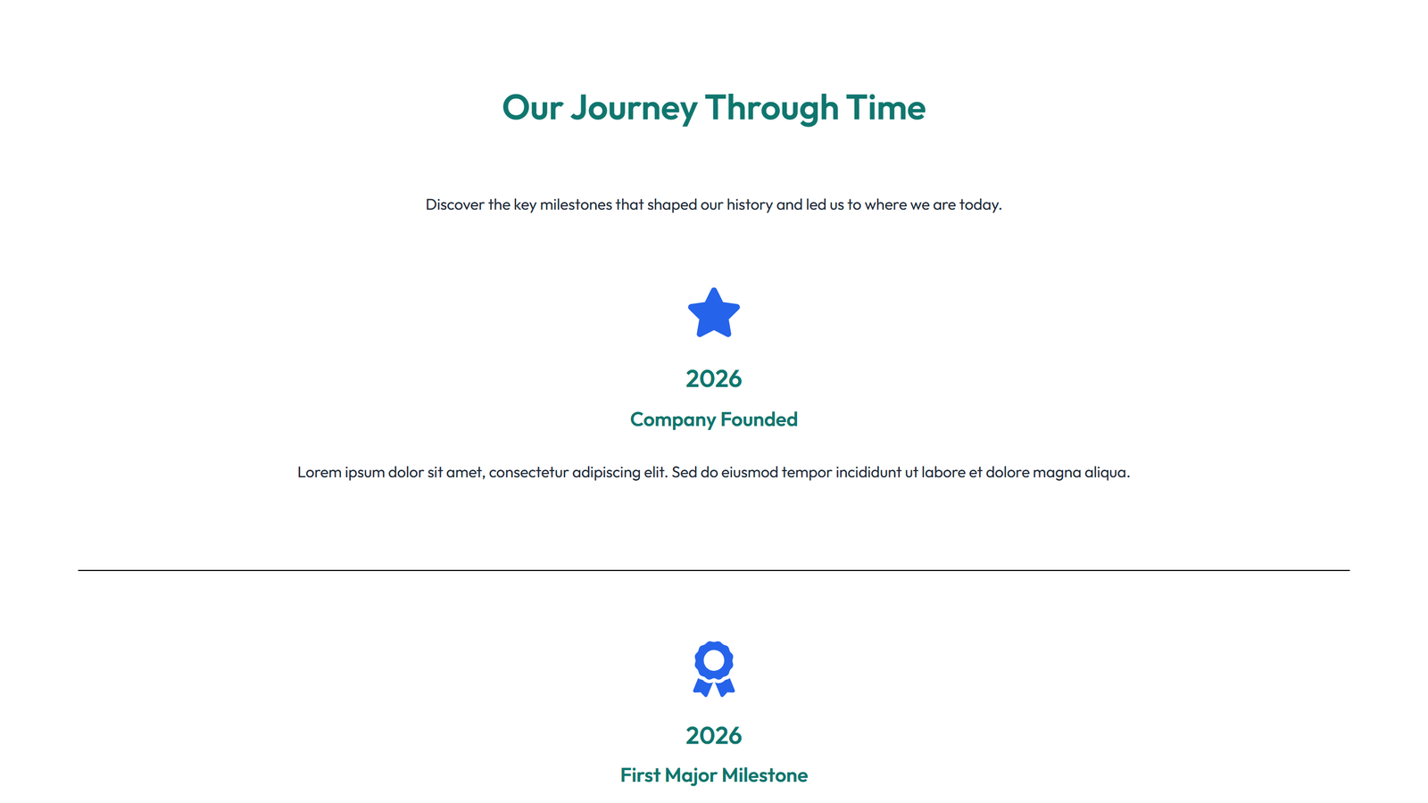 Timeline Layout Style 6 2 - Elementor component