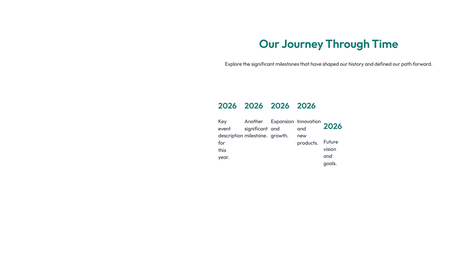 Screenshot of Timeline Layout Style 5 5 - Elementor Timeline / History component