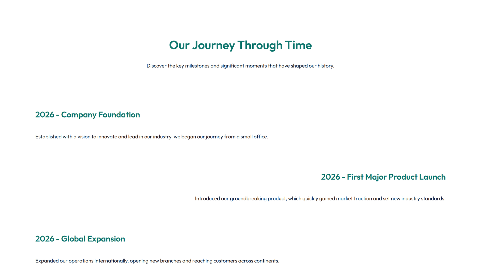 Timeline Layout Style 3 8 - Elementor component