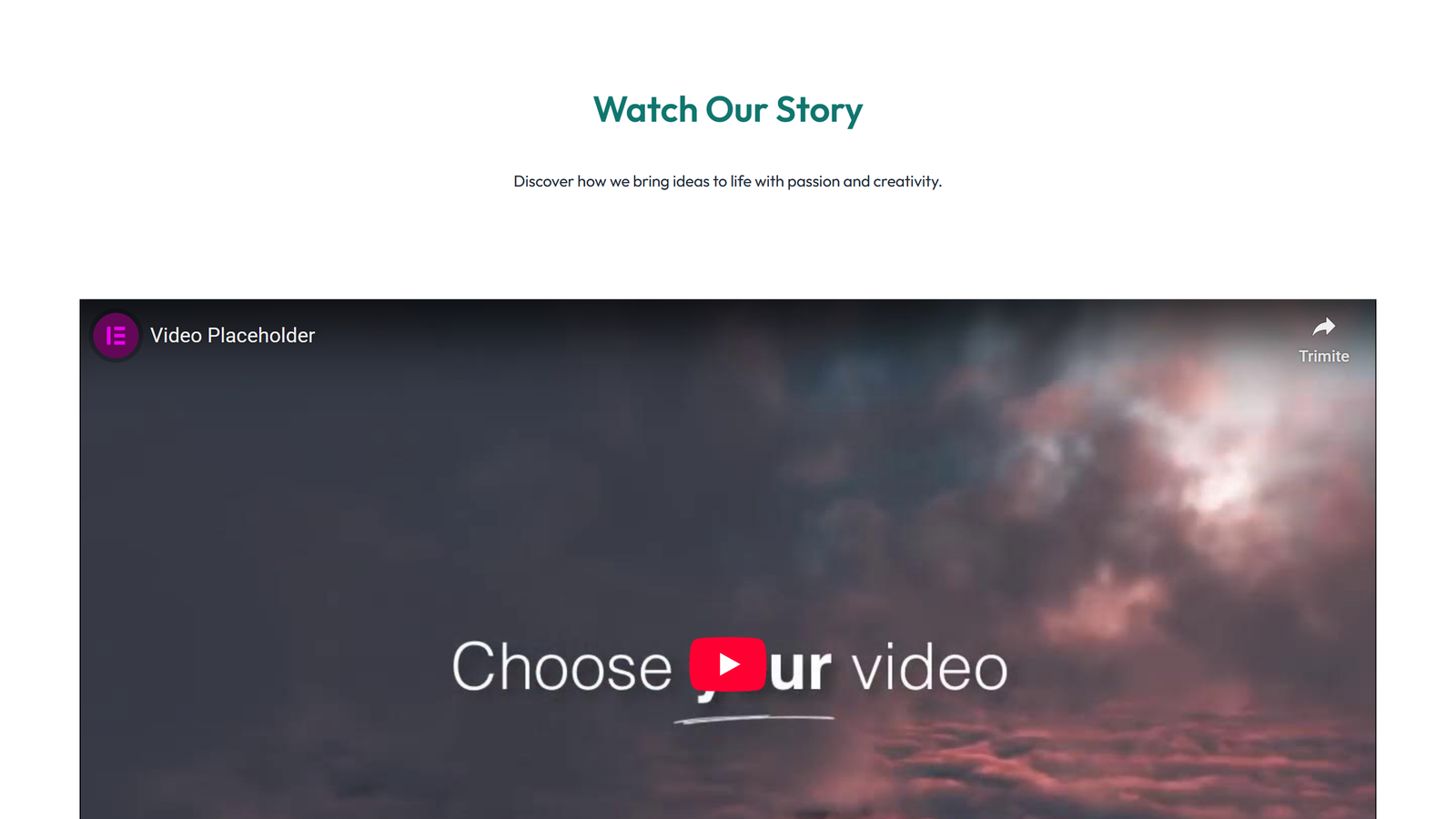 Video Layout Style 4 - Elementor component