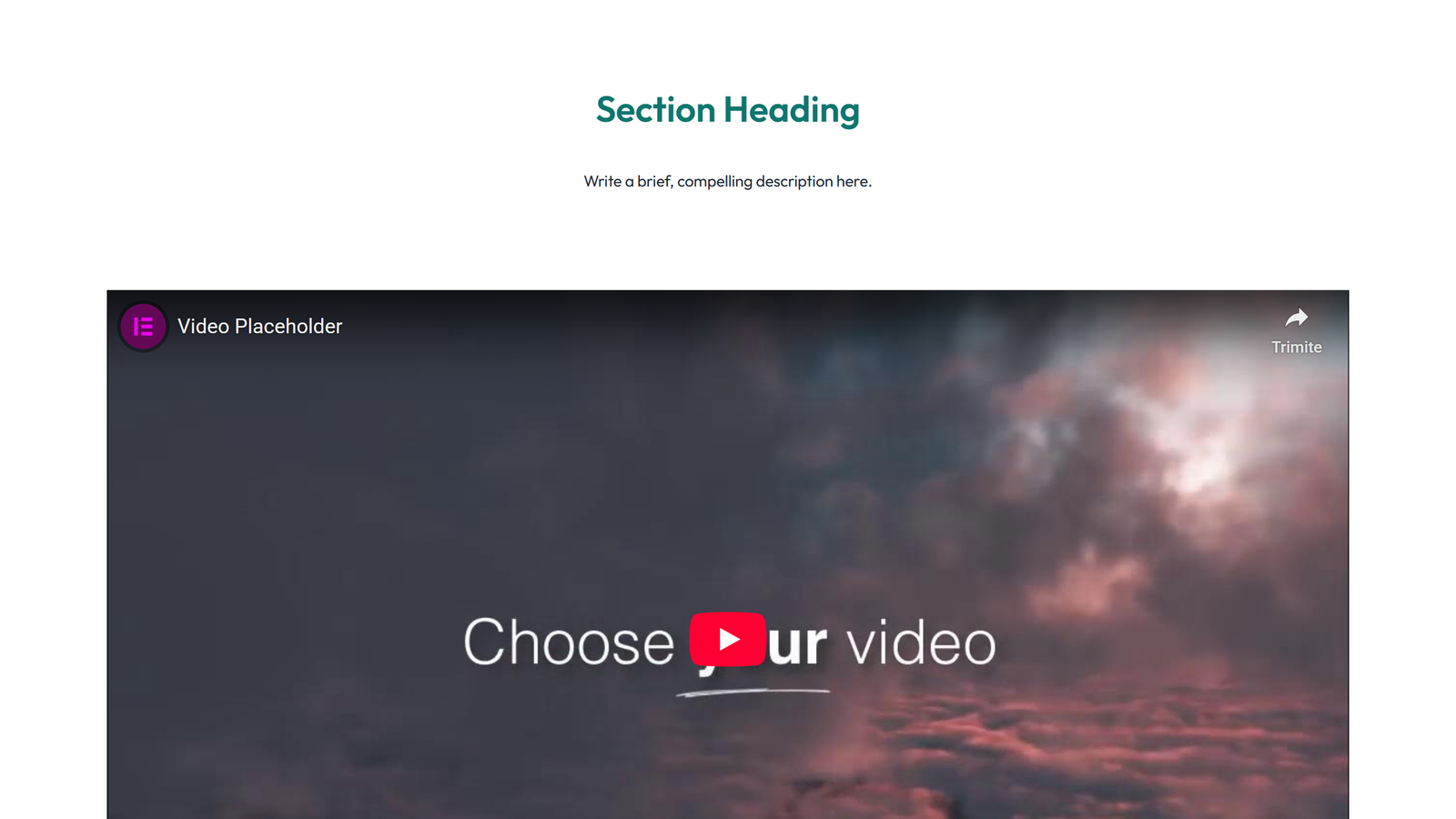 Video Layout Style 2 2 - Elementor component